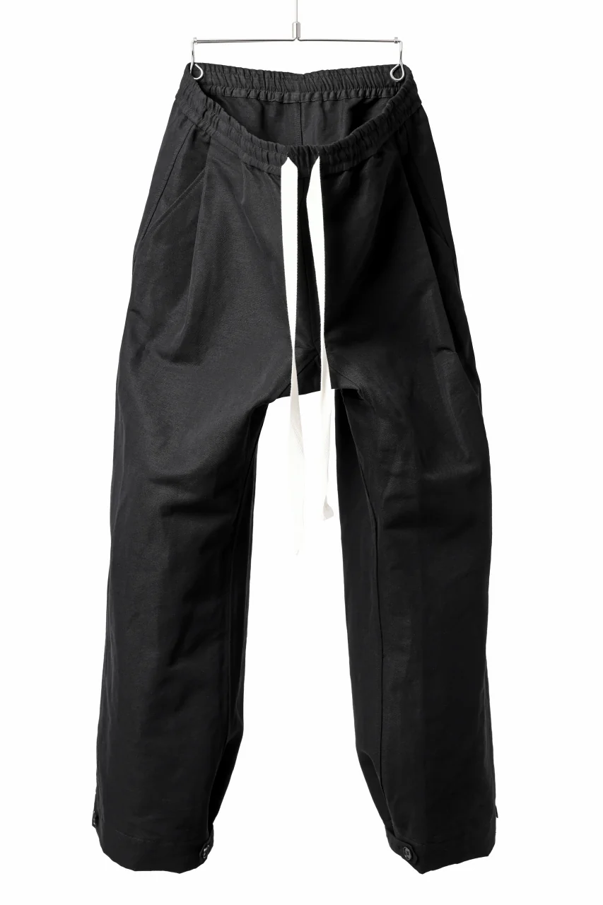 KLASICA GARNER WIDE STRING PANTS / TRI UNION HIGH DENSITY GABARDINE (BLACK) - Image 3