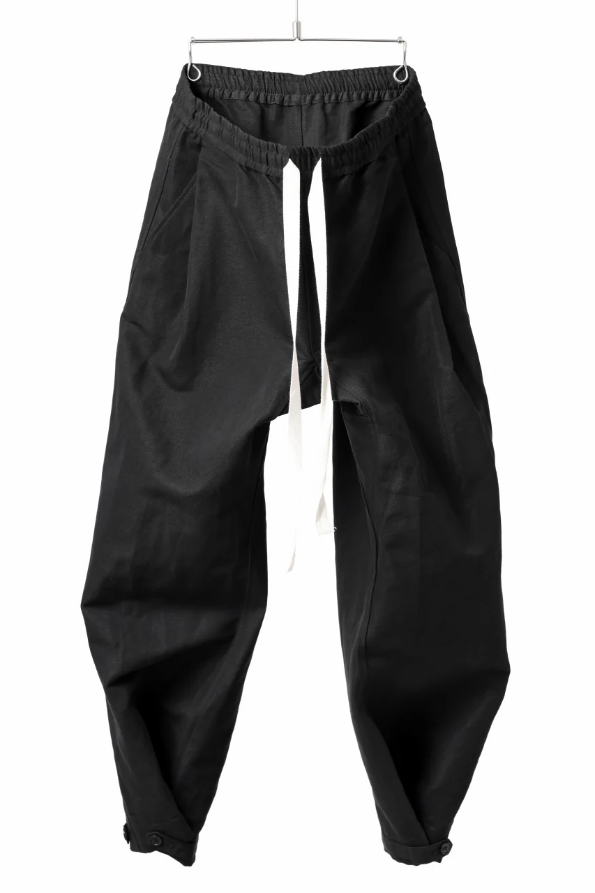 KLASICA GARNER WIDE STRING PANTS / TRI UNION HIGH DENSITY GABARDINE (BLACK) - Image 4
