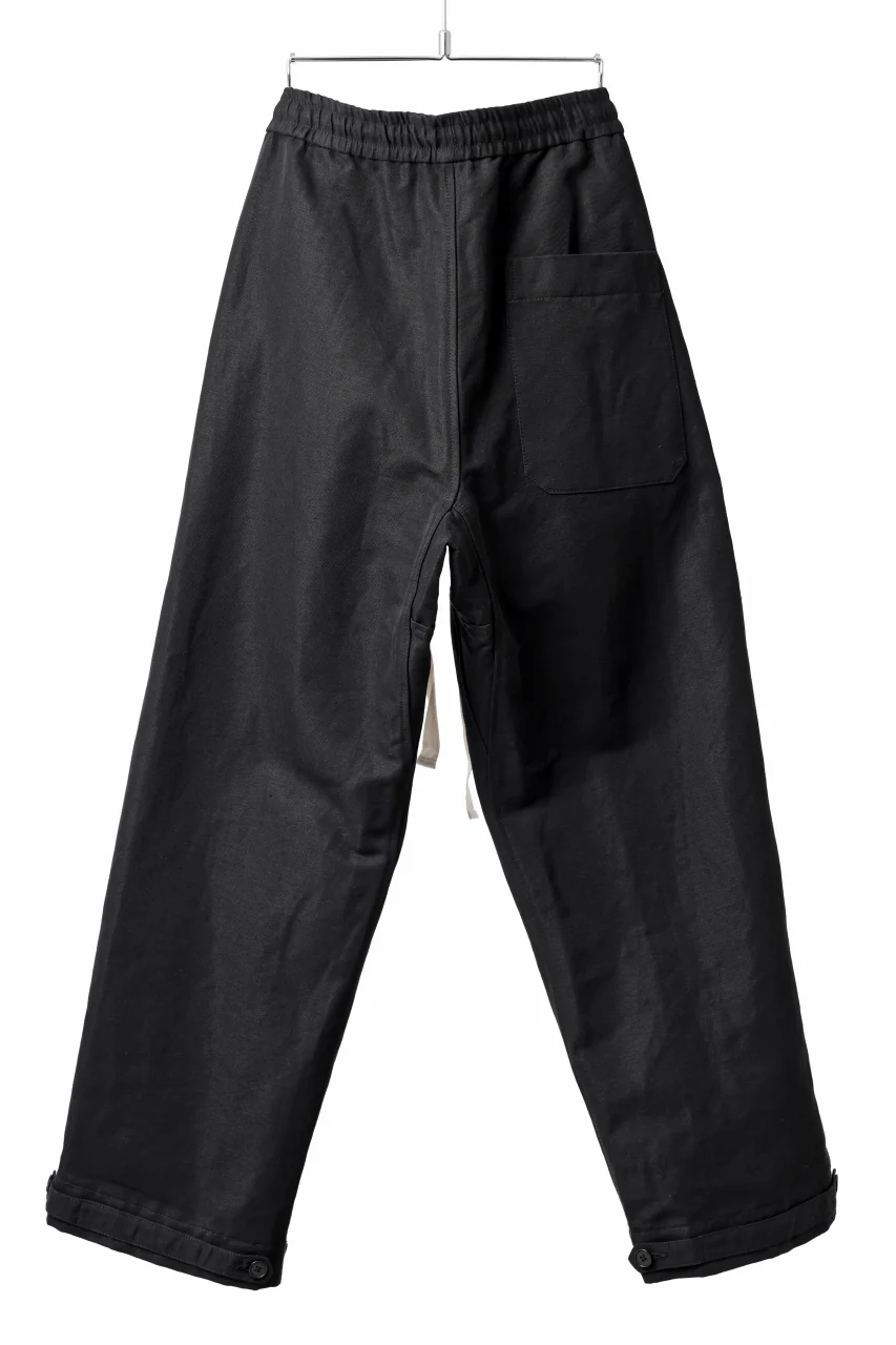 KLASICA GARNER WIDE STRING PANTS / TRI UNION HIGH DENSITY GABARDINE (BLACK) - Image 7