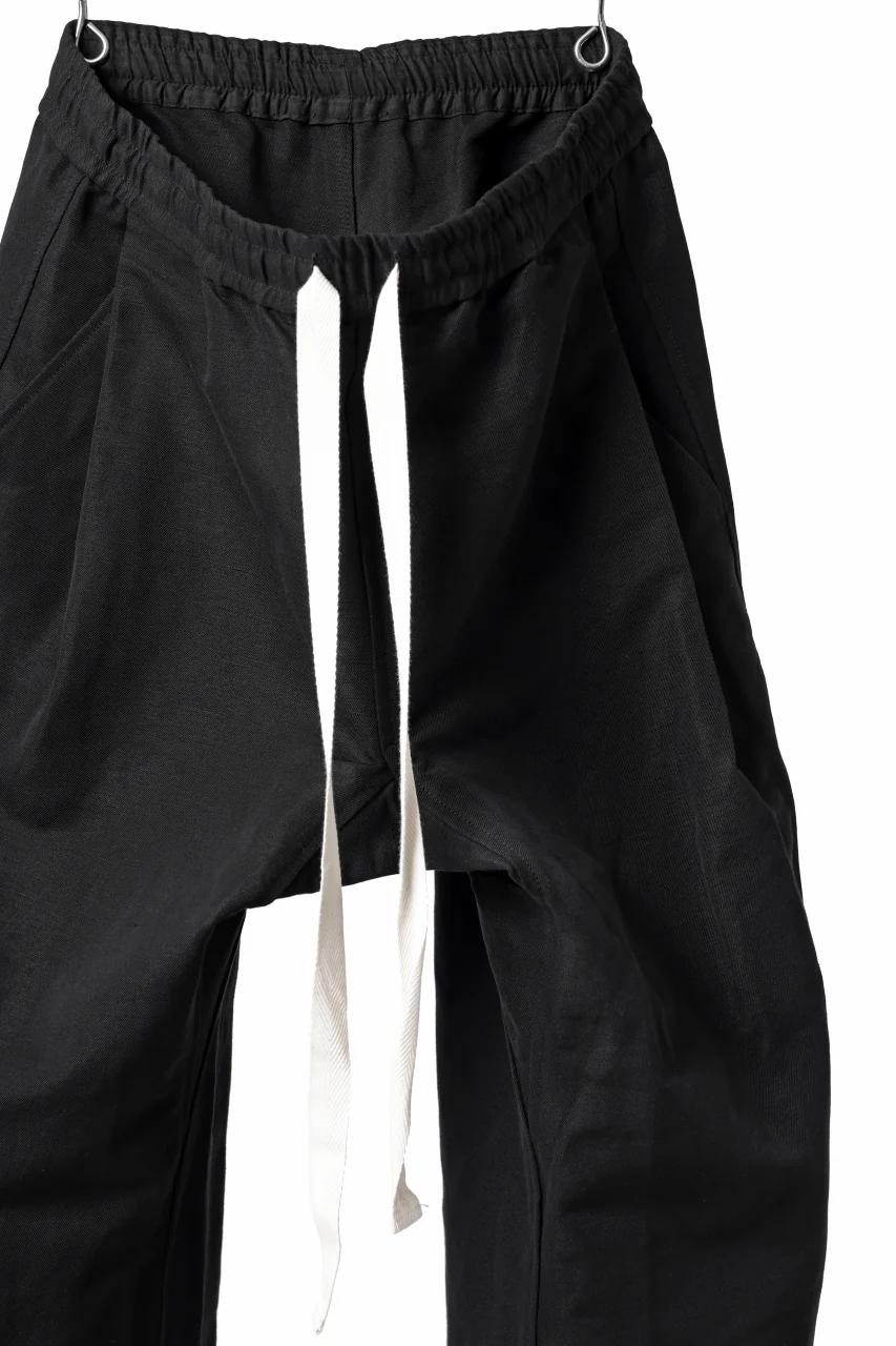 KLASICA GARNER WIDE STRING PANTS / TRI UNION HIGH DENSITY GABARDINE (BLACK) - Image 9