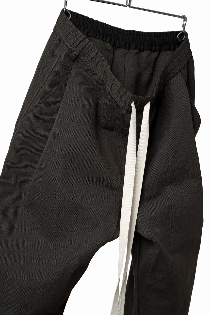 KLASICA GARNER WIDE STRING PANTS / TRI UNION HIGH DENSITY GABARDINE (MILITARY) - Image 10