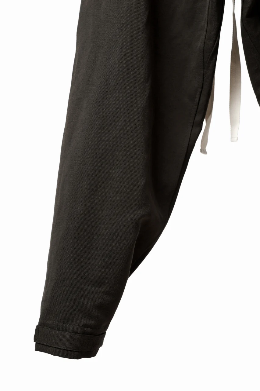 KLASICA GARNER WIDE STRING PANTS / TRI UNION HIGH DENSITY GABARDINE (MILITARY) - Image 16