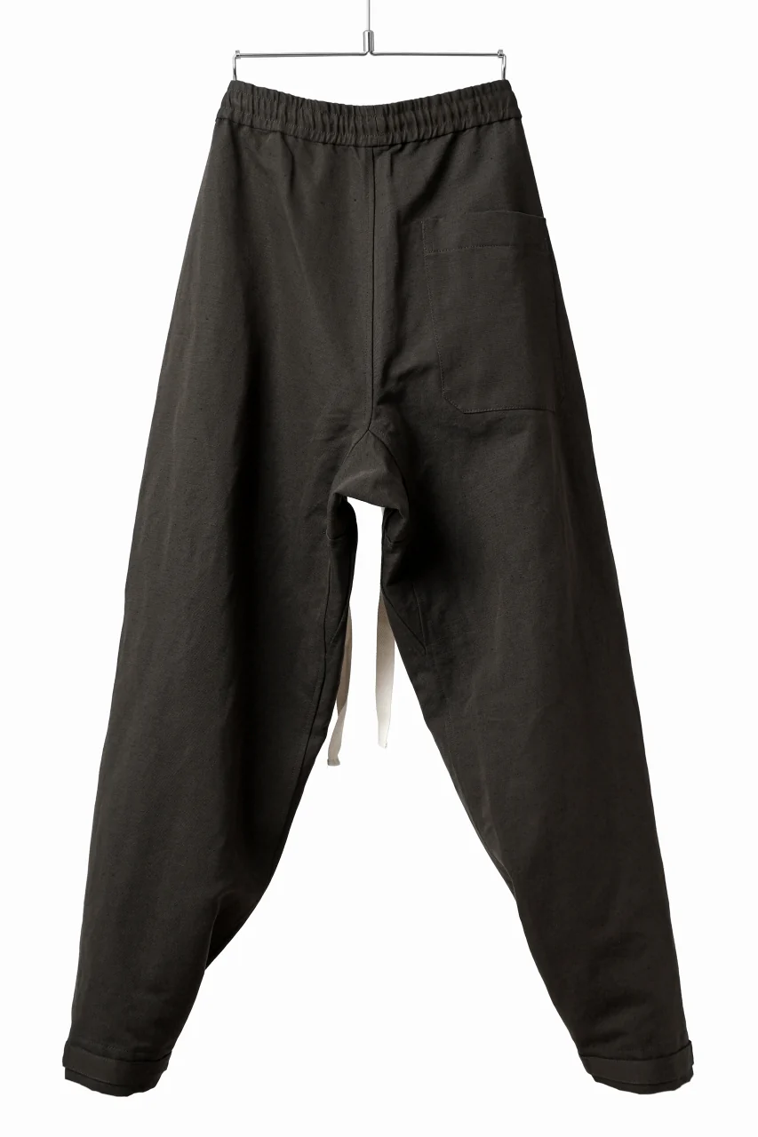 KLASICA GARNER WIDE STRING PANTS / TRI UNION HIGH DENSITY GABARDINE (MILITARY) - Image 5