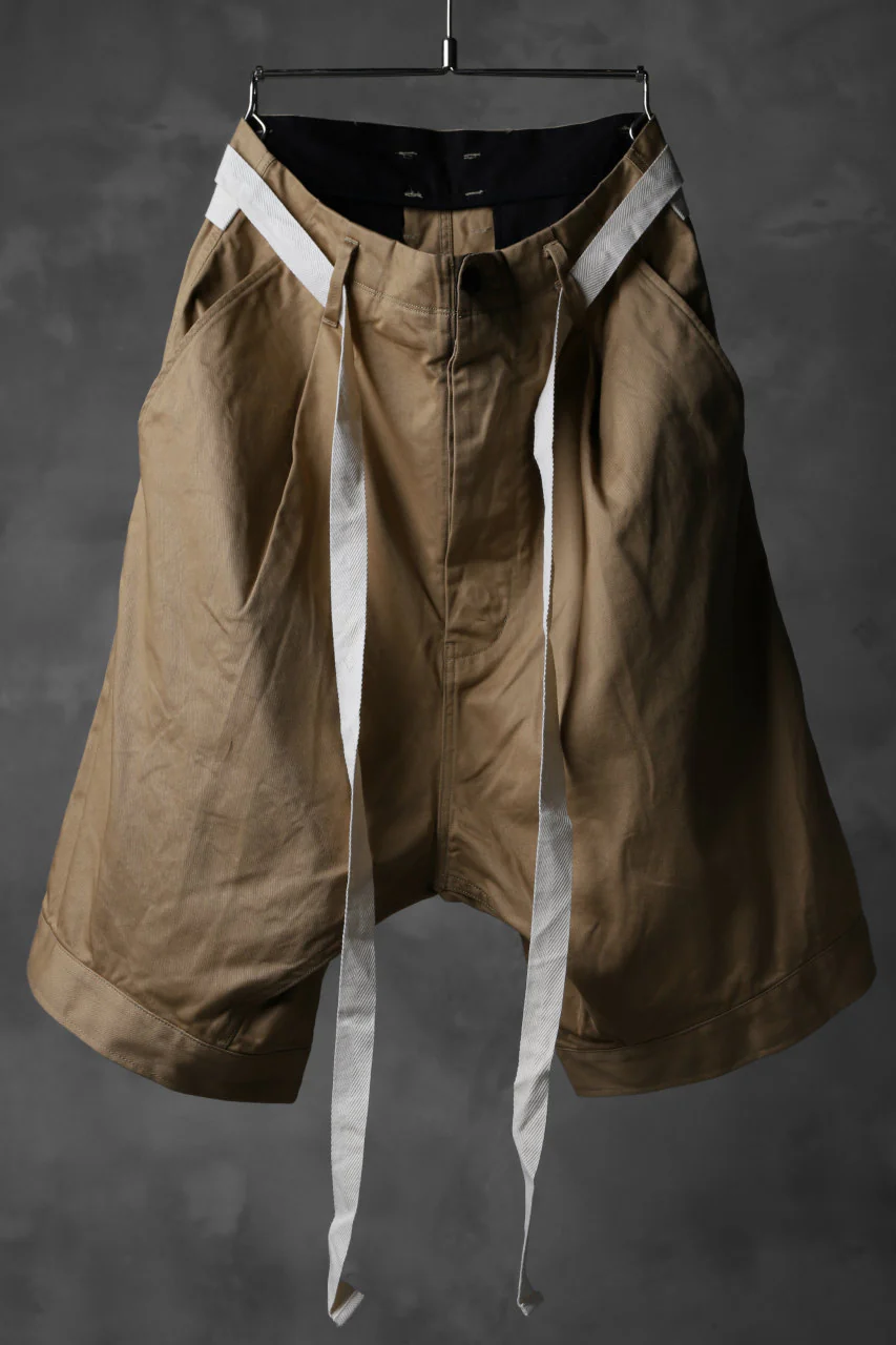 KLASICA GERALD-cc LOW CROTCH SHORTS / DRY CHINO CLOTH (BEIGE)
