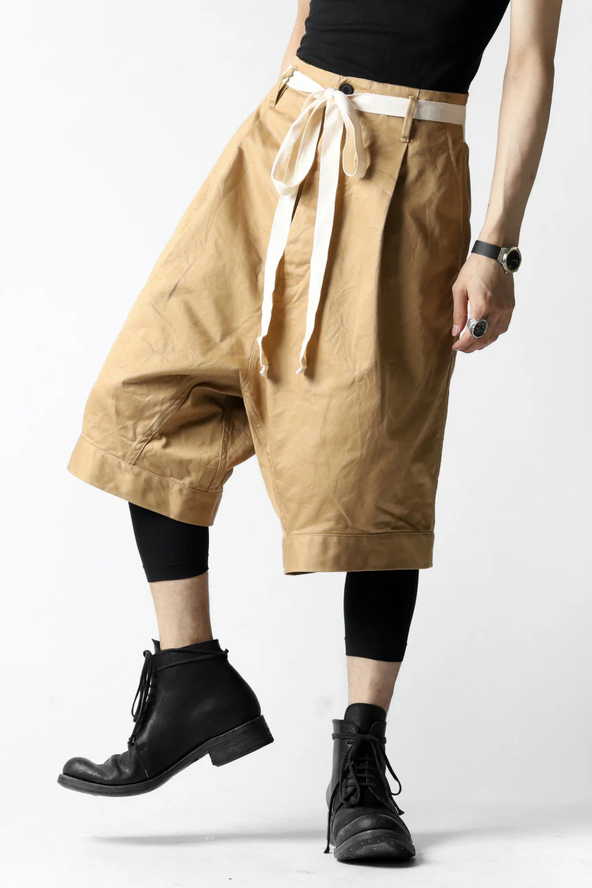 KLASICA GERALD-cc LOW CROTCH SHORTS / DRY CHINO CLOTH (BEIGE) - Image 25