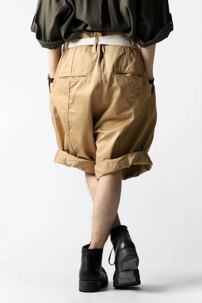 KLASICA GERALD-cc LOW CROTCH SHORTS / DRY CHINO CLOTH (BEIGE) - Image 30