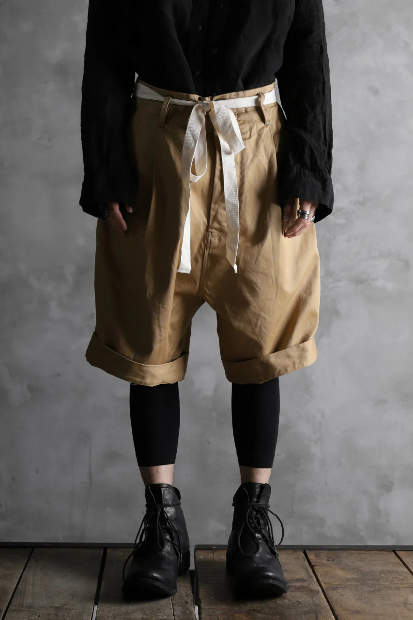 KLASICA GERALD-cc LOW CROTCH SHORTS / DRY CHINO CLOTH (BEIGE) - Image 36