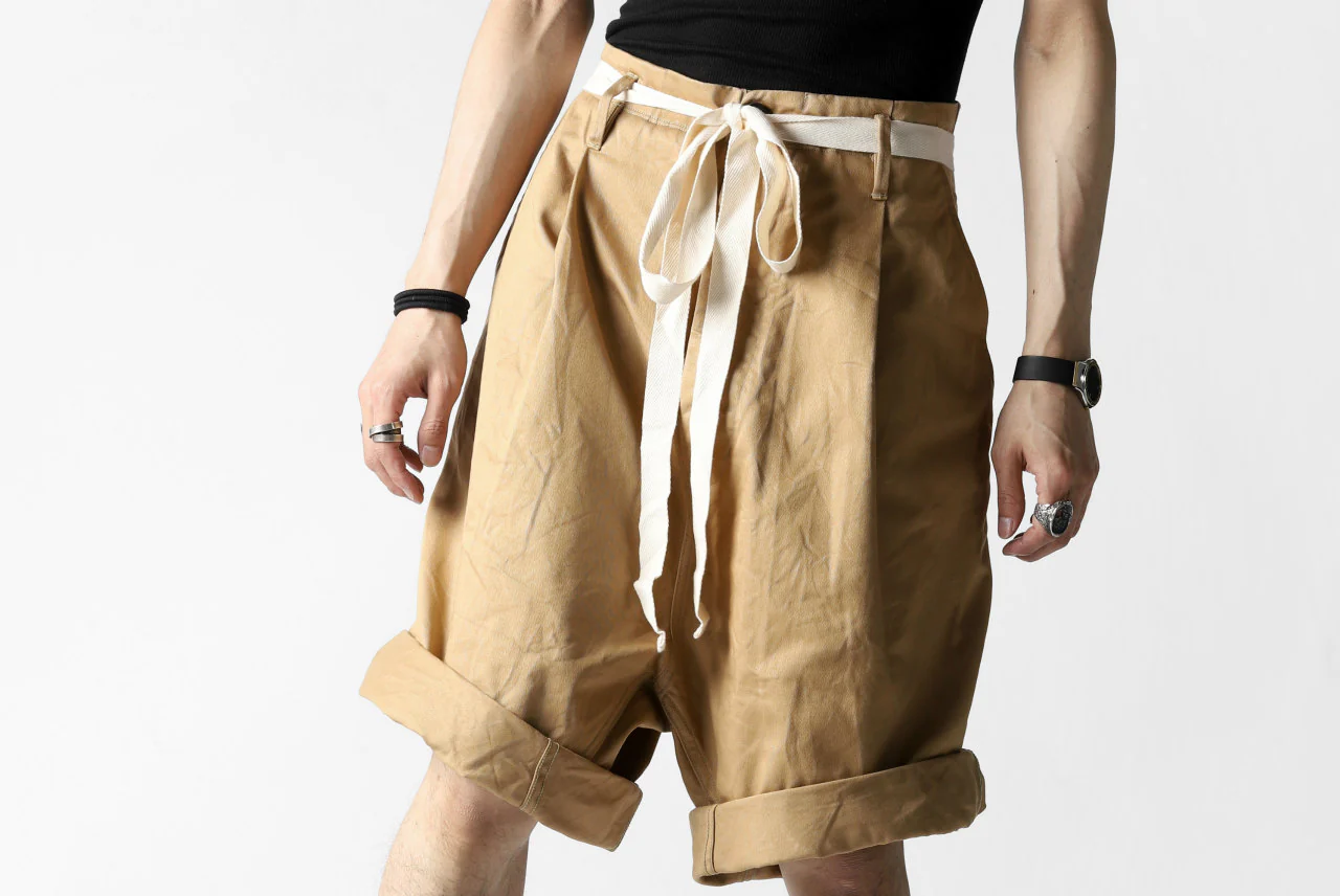 KLASICA GERALD-cc LOW CROTCH SHORTS / DRY CHINO CLOTH (BEIGE) - Image 38