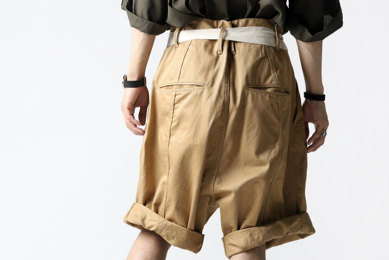 KLASICA GERALD-cc LOW CROTCH SHORTS / DRY CHINO CLOTH (BEIGE) - Image 39