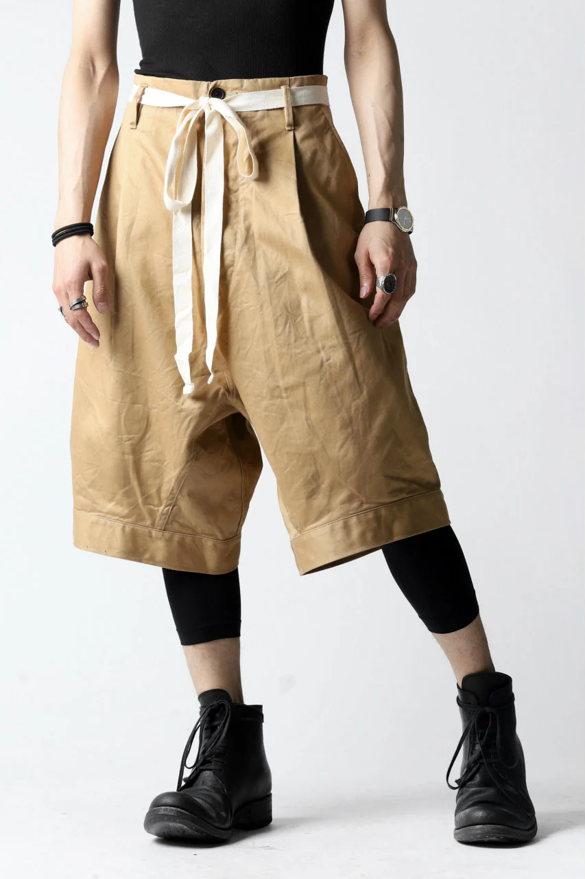 KLASICA GERALD-cc LOW CROTCH SHORTS / DRY CHINO CLOTH (BEIGE) - Image 5