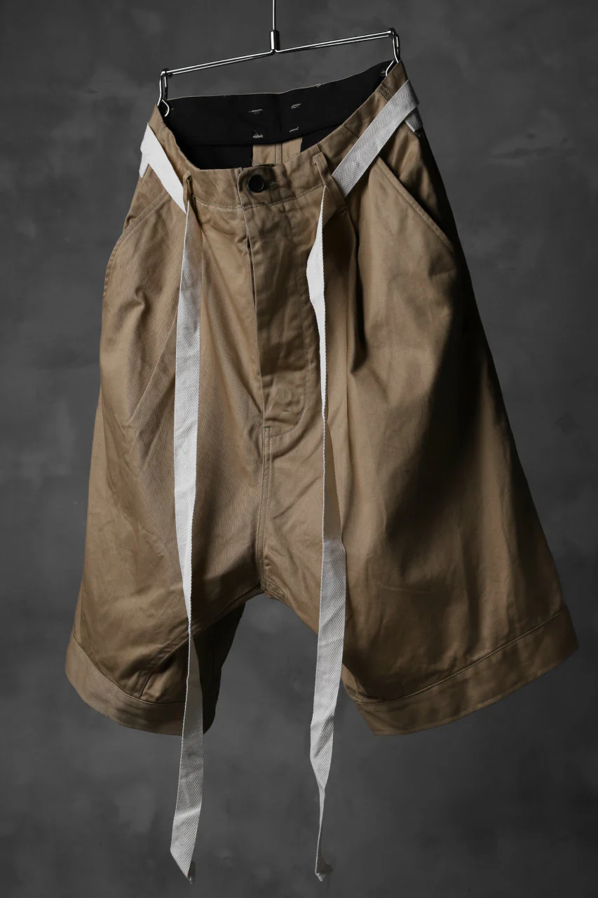 KLASICA GERALD-cc LOW CROTCH SHORTS / DRY CHINO CLOTH (BEIGE) - Image 6