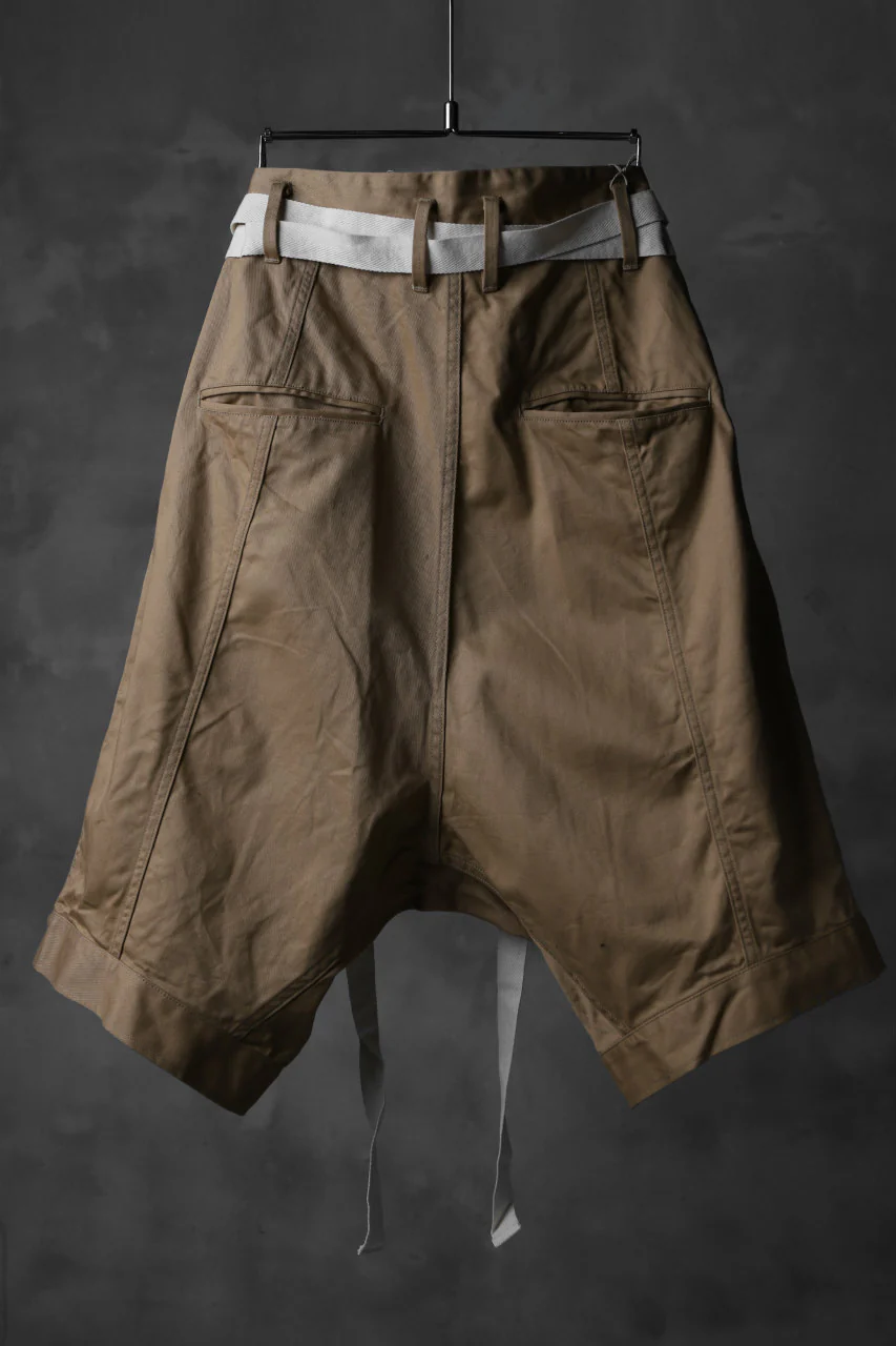 KLASICA GERALD-cc LOW CROTCH SHORTS / DRY CHINO CLOTH (BEIGE) - Image 7