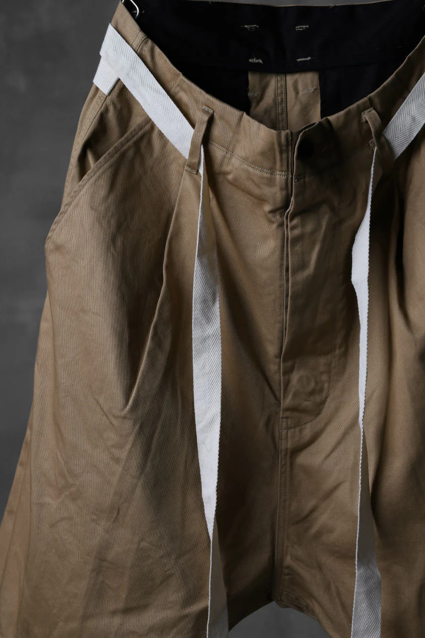 KLASICA GERALD-cc LOW CROTCH SHORTS / DRY CHINO CLOTH (BEIGE) - Image 8