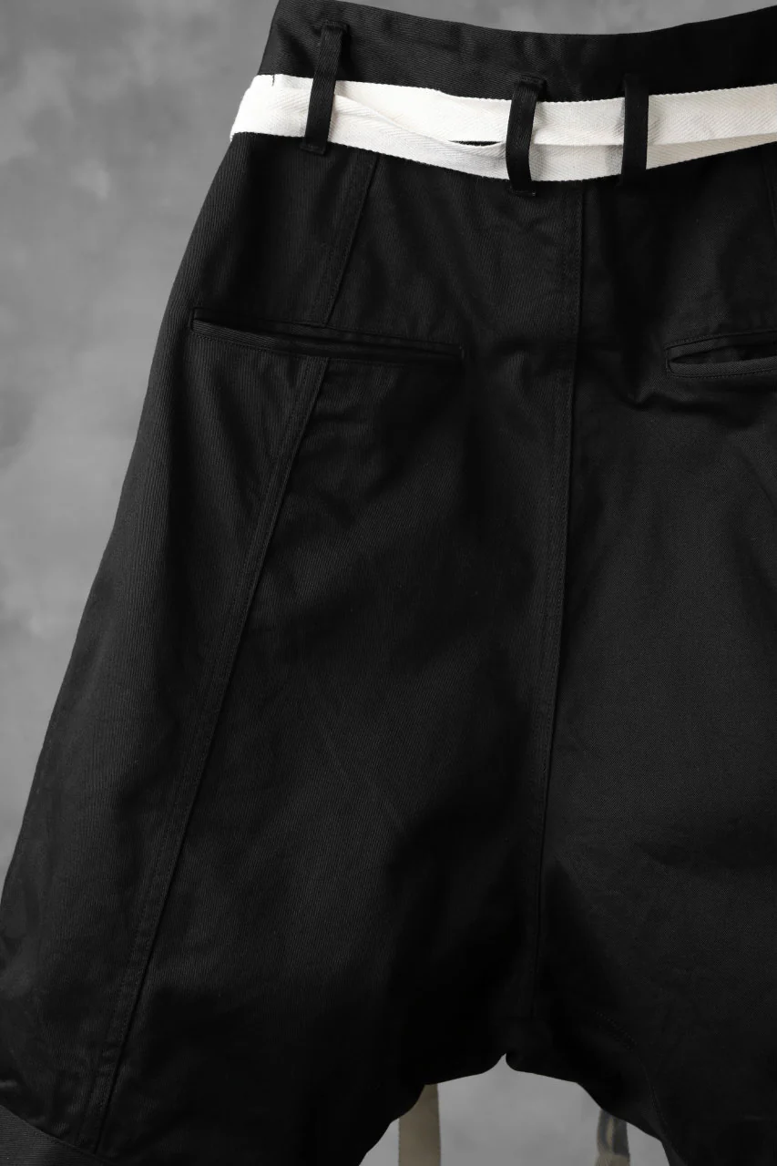 KLASICA GERALD-cc LOW CROTCH SHORTS / DRY CHINO CLOTH (BLACK) - Image 17