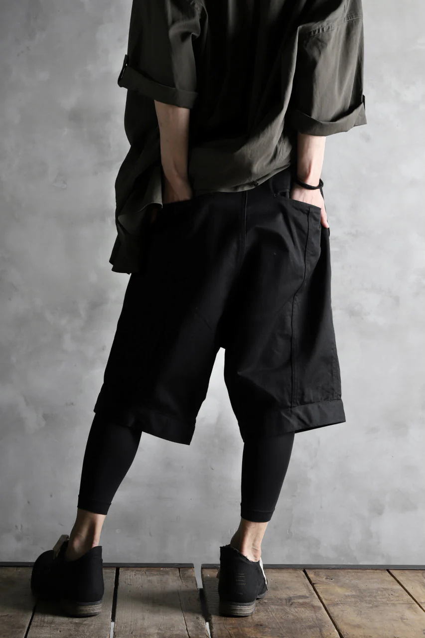 KLASICA GERALD-cc LOW CROTCH SHORTS / DRY CHINO CLOTH (BLACK) - Image 22