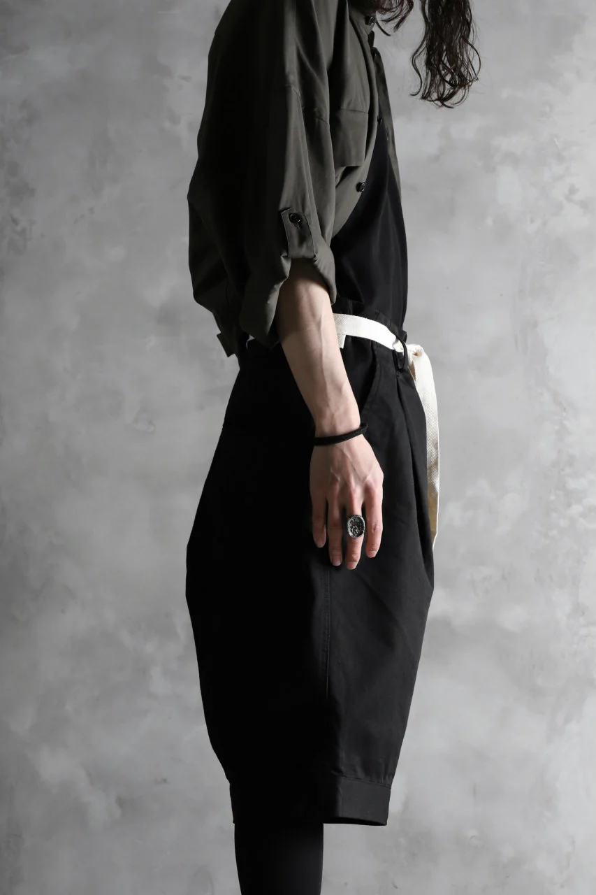 KLASICA GERALD-cc LOW CROTCH SHORTS / DRY CHINO CLOTH (BLACK) - Image 23