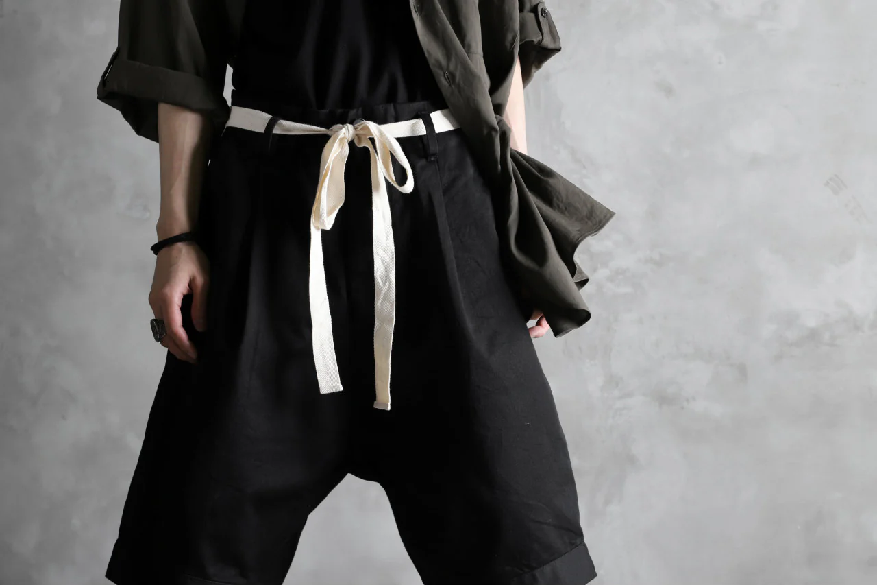 KLASICA GERALD-cc LOW CROTCH SHORTS / DRY CHINO CLOTH (BLACK) - Image 24