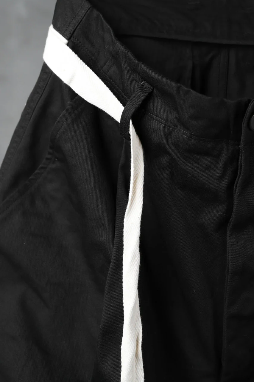 KLASICA GERALD-cc LOW CROTCH SHORTS / DRY CHINO CLOTH (BLACK) - Image 4