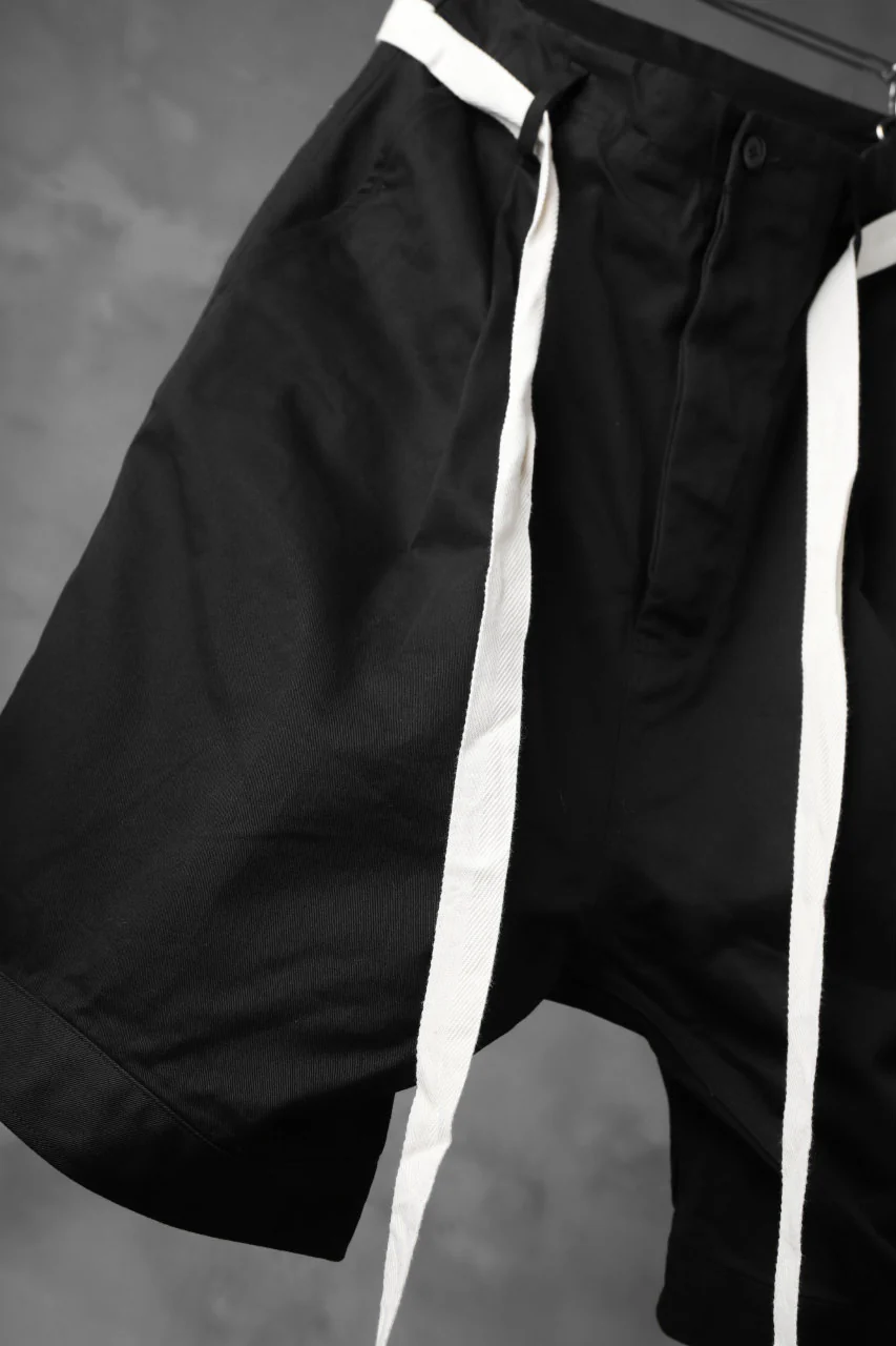 KLASICA GERALD-cc LOW CROTCH SHORTS / DRY CHINO CLOTH (BLACK) - Image 7