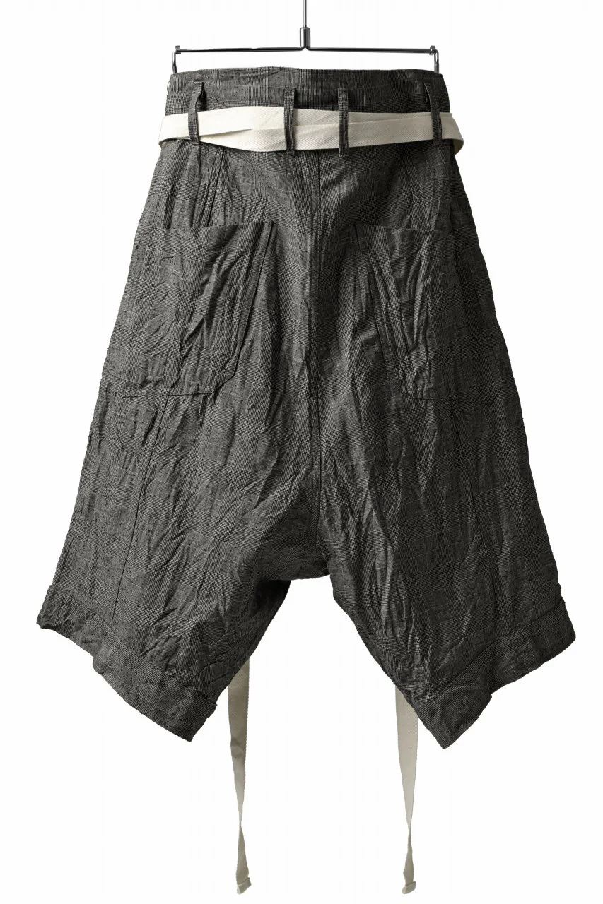 KLASICA GERALD LOW CROTCH SHORT TROUSERS / ORIGINAL PONGEE NEP (GLEN CHECK) - Image 3