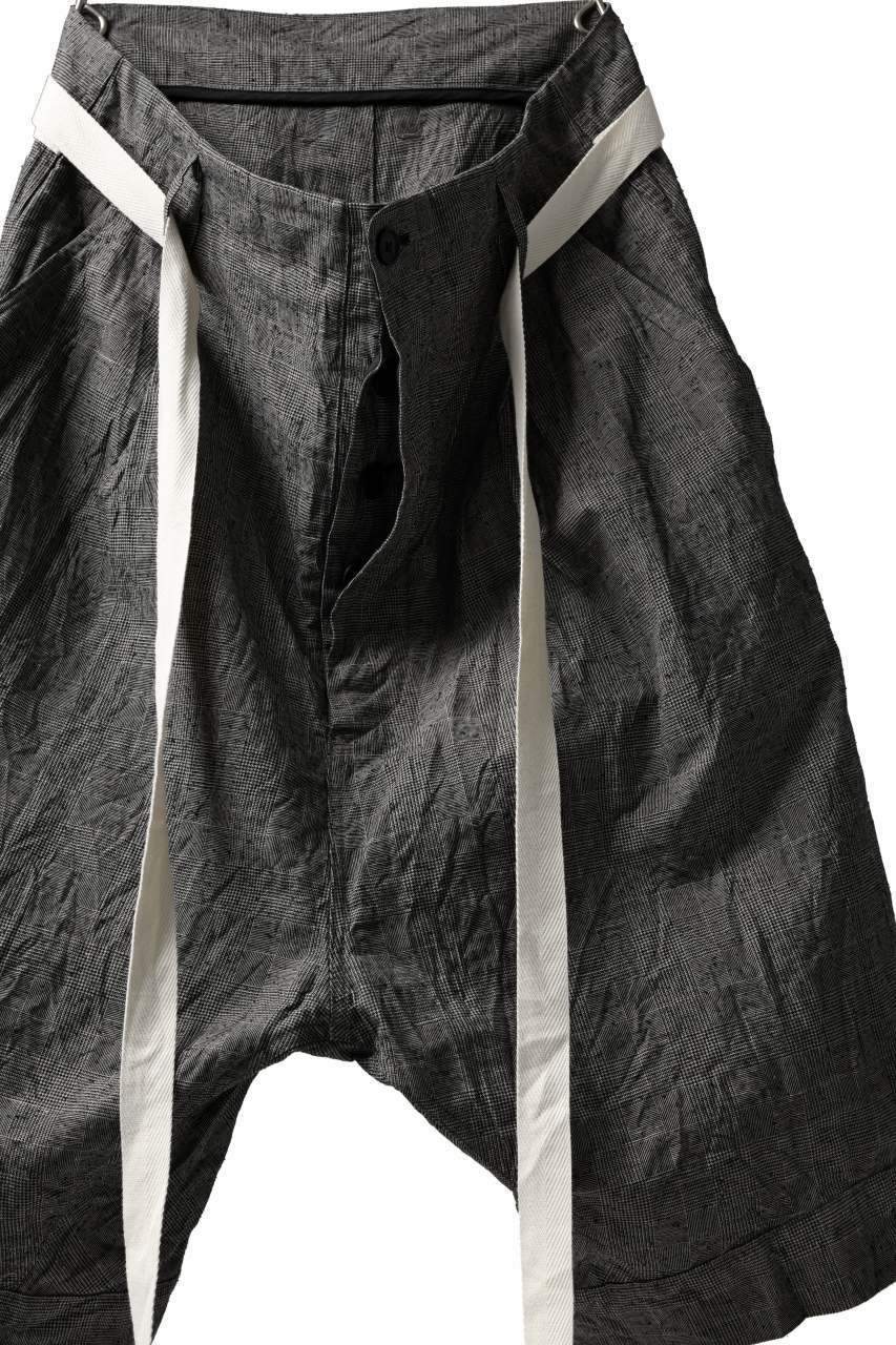 KLASICA GERALD LOW CROTCH SHORT TROUSERS / ORIGINAL PONGEE NEP (GLEN CHECK) - Image 6