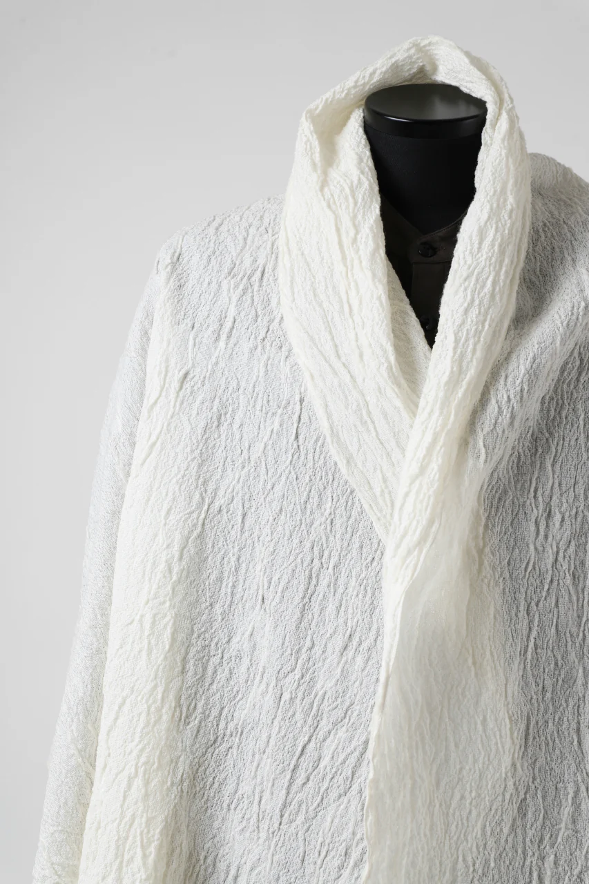 KLASICA GLACIER FLUFFY STOLE / SHRINK SILK (EGG SHELL) - Image 17