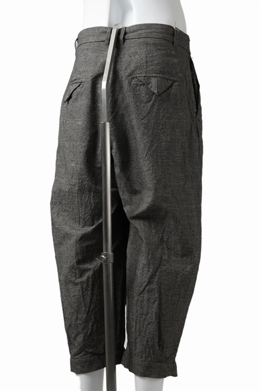 KLASICA GOSSE 2 TUCKED TROUSERS / ORIGINAL PONGEE NEP (GLEN CHECK) - Image 10