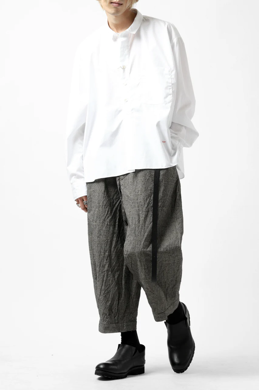 KLASICA GOSSE 2 TUCKED TROUSERS / ORIGINAL PONGEE NEP (GLEN CHECK) - Image 22