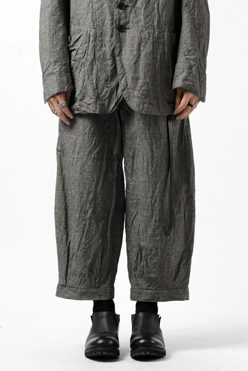 KLASICA GOSSE 2 TUCKED TROUSERS / ORIGINAL PONGEE NEP (GLEN CHECK) - Image 25