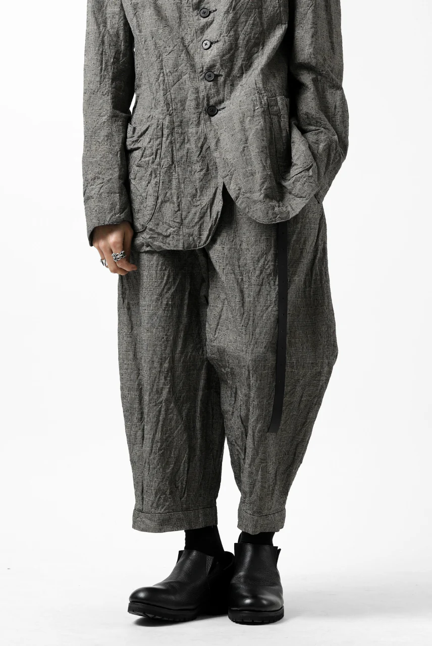 KLASICA GOSSE 2 TUCKED TROUSERS / ORIGINAL PONGEE NEP (GLEN CHECK) - Image 26