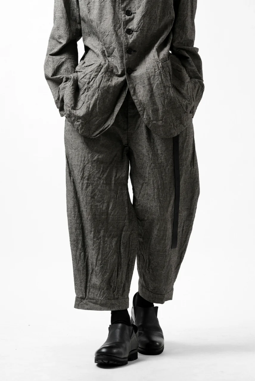 KLASICA GOSSE 2 TUCKED TROUSERS / ORIGINAL PONGEE NEP (GLEN CHECK) - Image 27