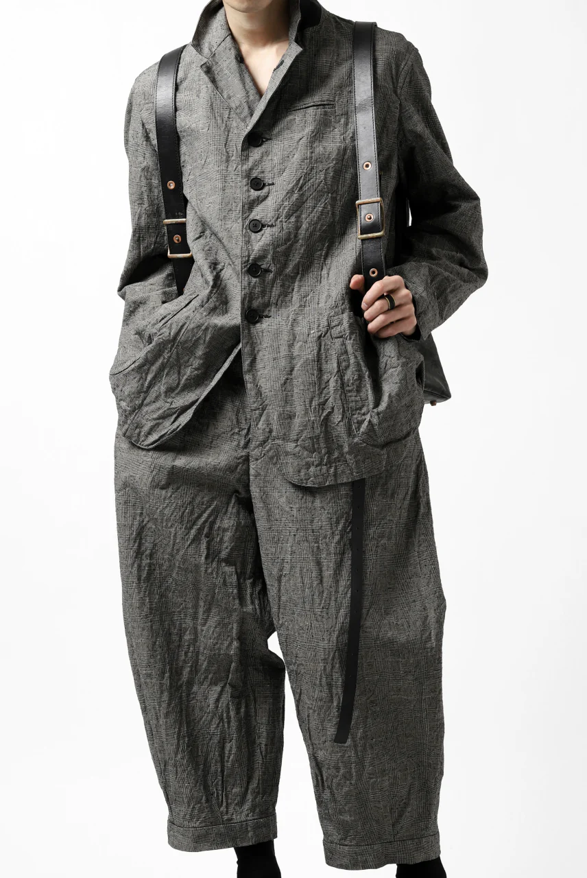 KLASICA GOSSE 2 TUCKED TROUSERS / ORIGINAL PONGEE NEP (GLEN CHECK) - Image 31