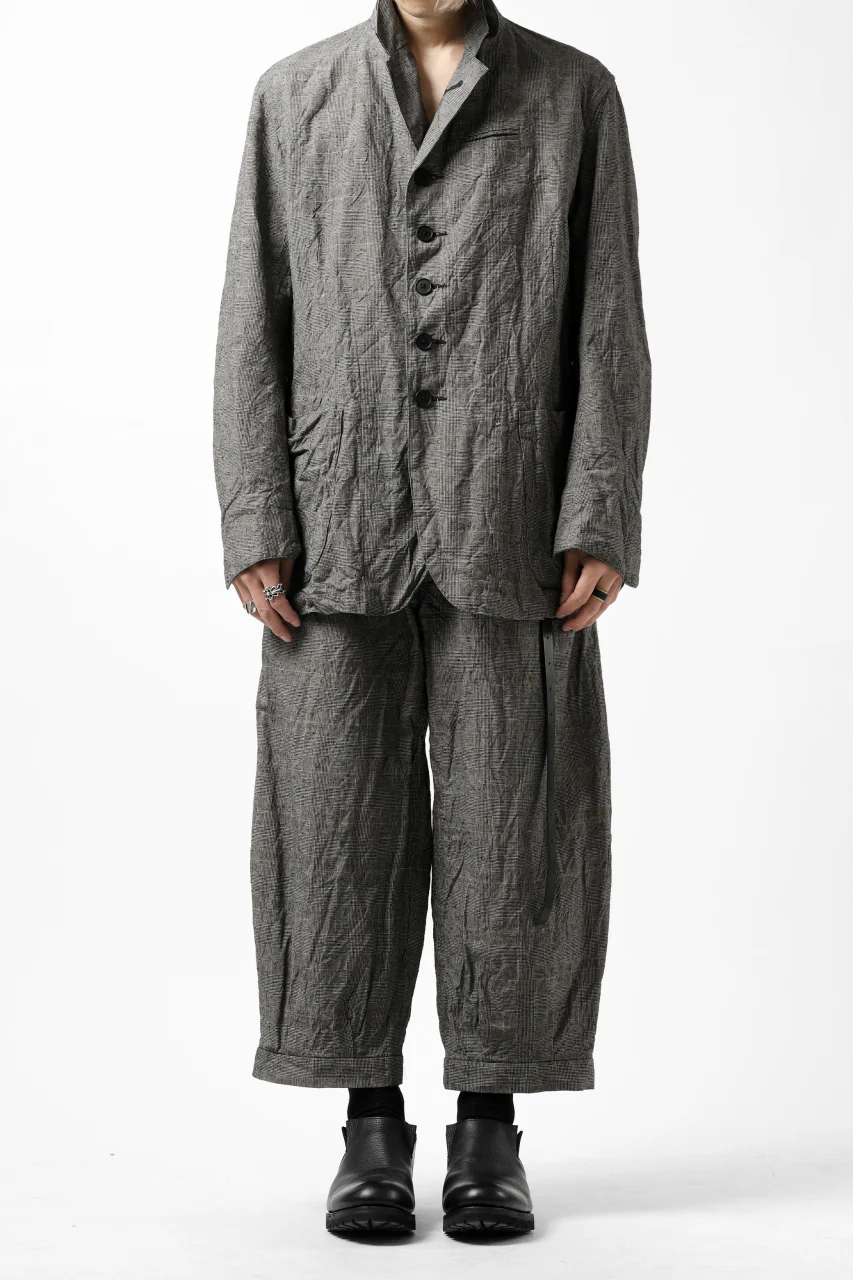 KLASICA GOSSE 2 TUCKED TROUSERS / ORIGINAL PONGEE NEP (GLEN CHECK) - Image 32