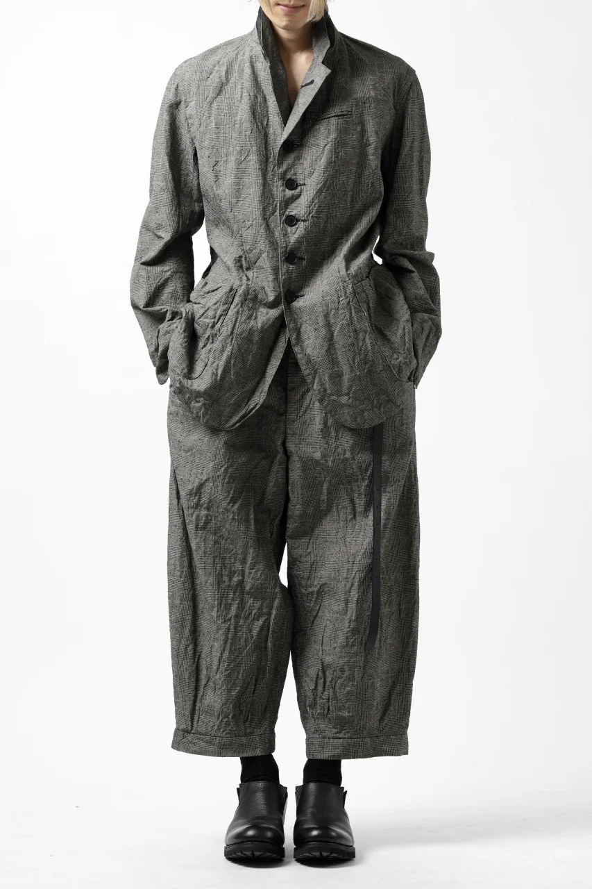 KLASICA GOSSE 2 TUCKED TROUSERS / ORIGINAL PONGEE NEP (GLEN CHECK) - Image 34