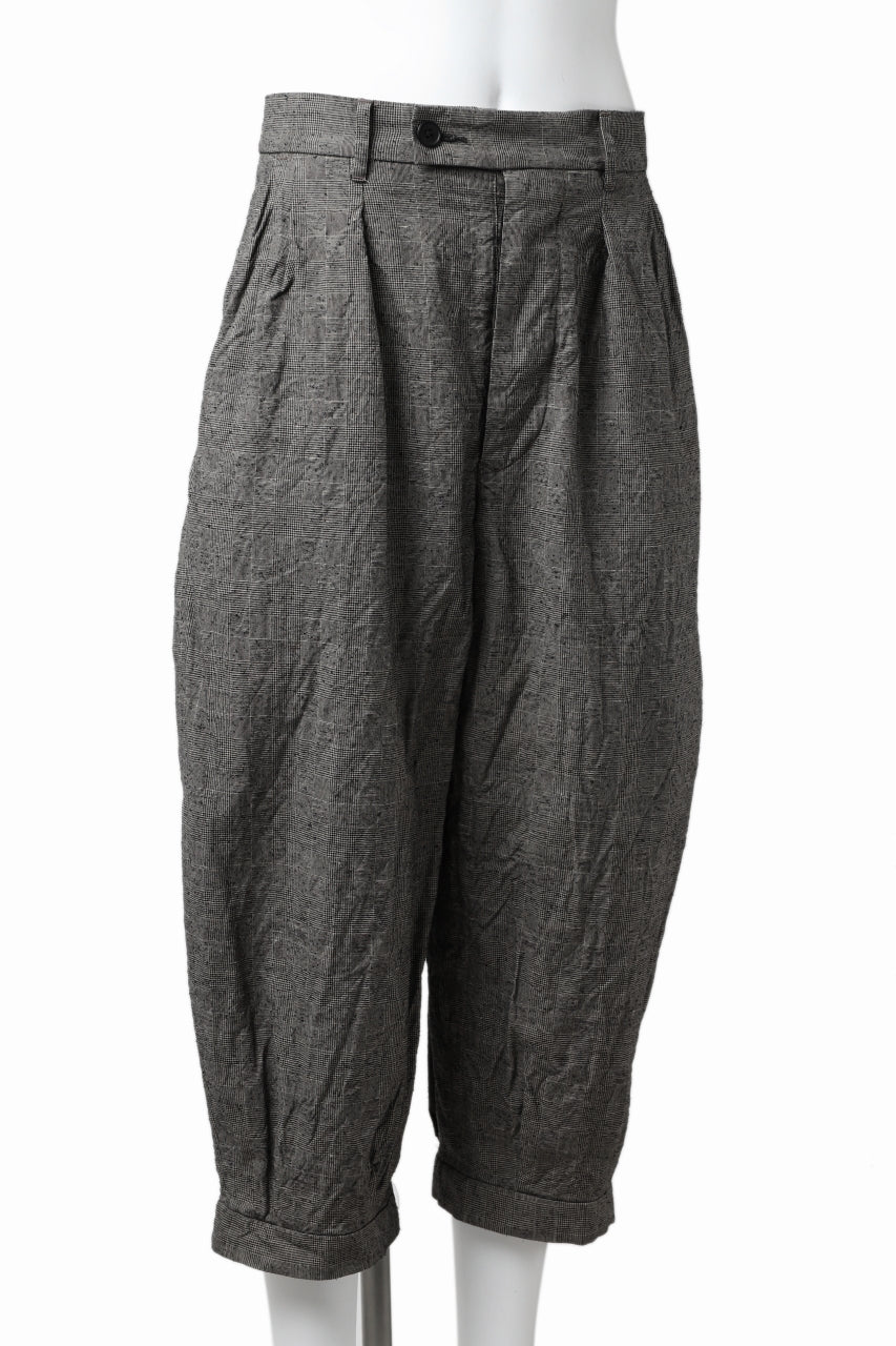 KLASICA GOSSE 2 TUCKED TROUSERS / ORIGINAL PONGEE NEP (GLEN CHECK) - Image 5