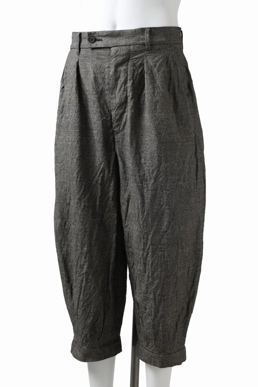 KLASICA GOSSE 2 TUCKED TROUSERS / ORIGINAL PONGEE NEP (GLEN CHECK) - Image 6