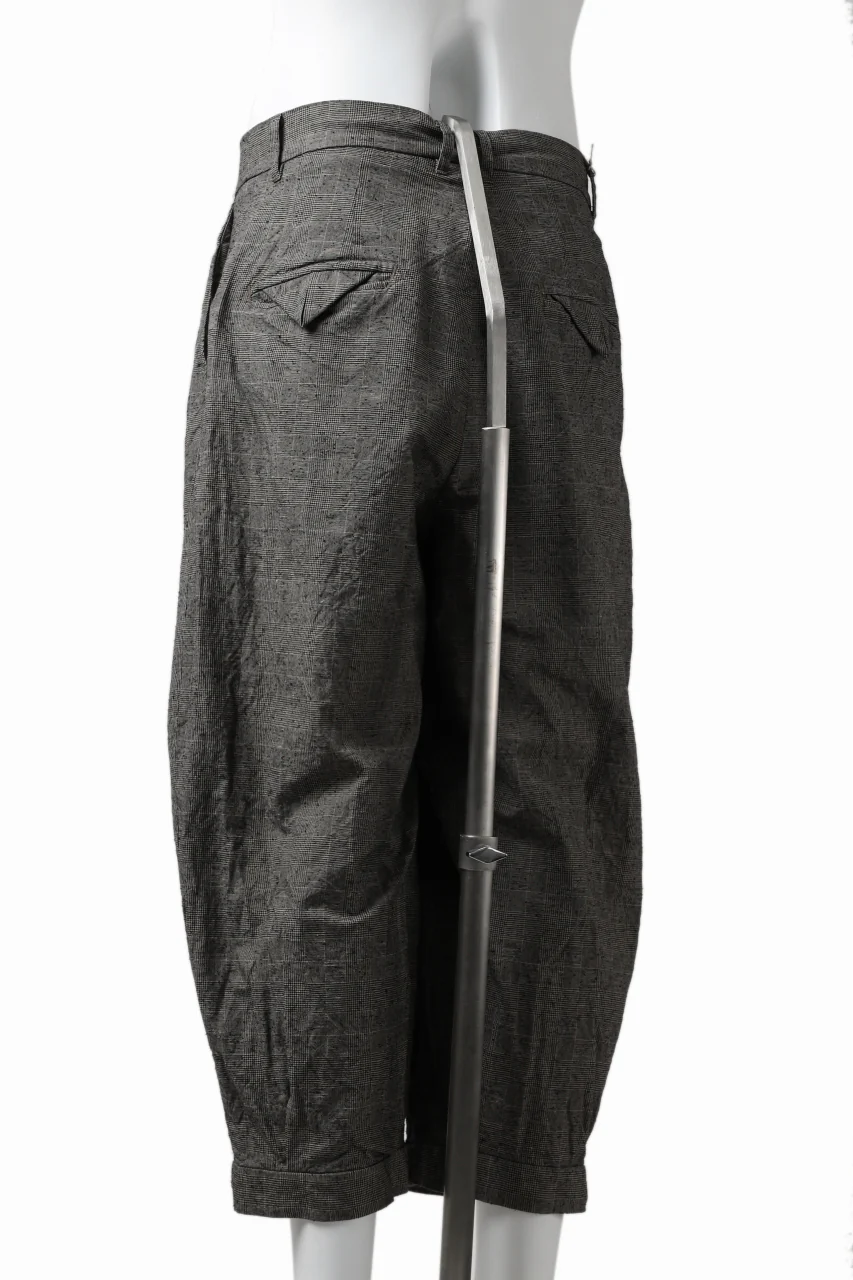 KLASICA GOSSE 2 TUCKED TROUSERS / ORIGINAL PONGEE NEP (GLEN CHECK) - Image 8