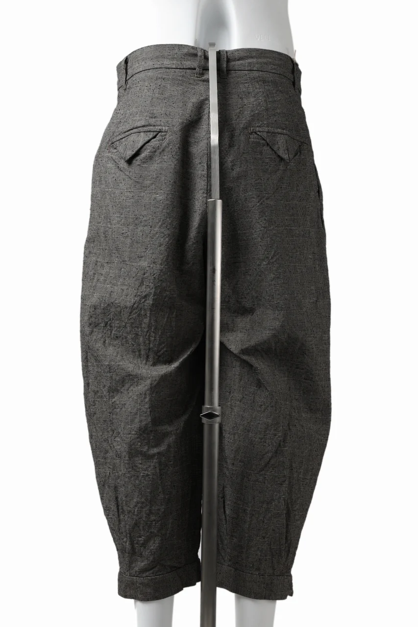 KLASICA GOSSE 2 TUCKED TROUSERS / ORIGINAL PONGEE NEP (GLEN CHECK) - Image 9