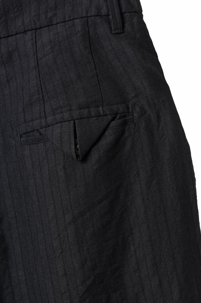 KLASICA GOSSE - Hb TUCKED x2 TROUSERS / HIGH DENSITY HERRING BONE (DARK NIGHT) - Image 15