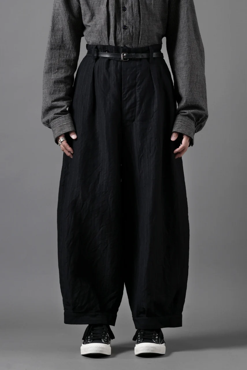 KLASICA GOSSE - Hb TUCKED x2 TROUSERS / HIGH DENSITY HERRING BONE (DARK NIGHT) - Image 16