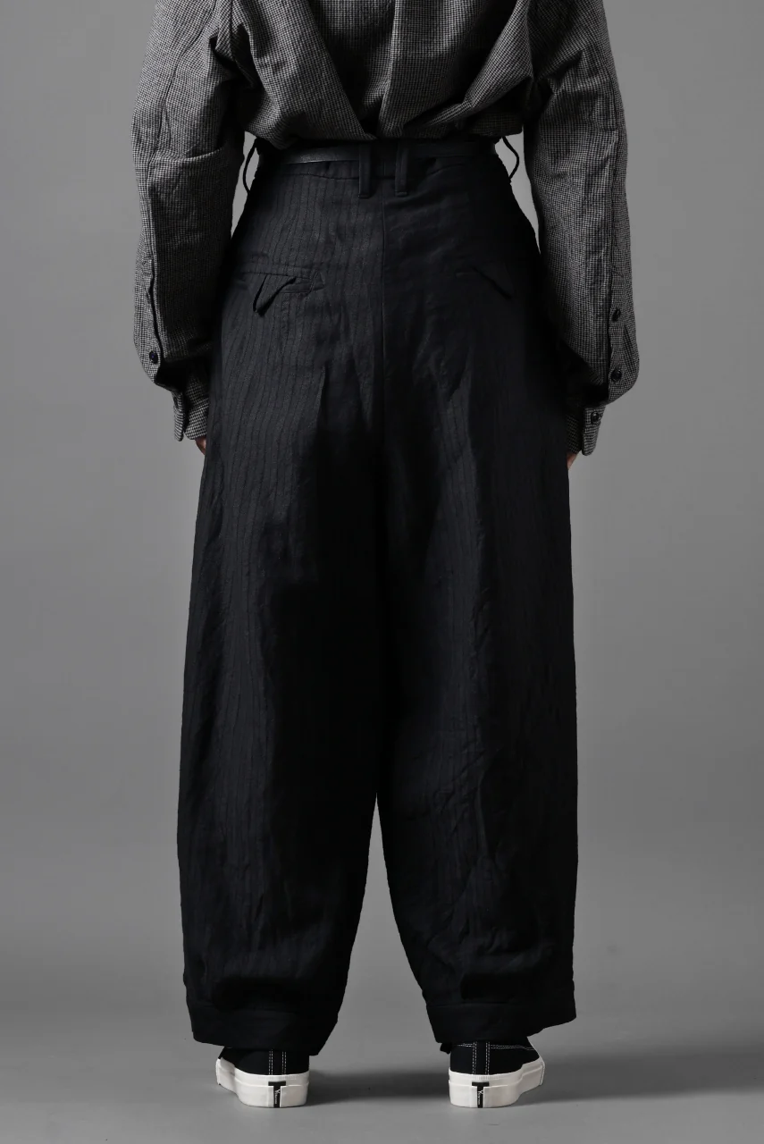 KLASICA GOSSE - Hb TUCKED x2 TROUSERS / HIGH DENSITY HERRING BONE (DARK NIGHT) - Image 18