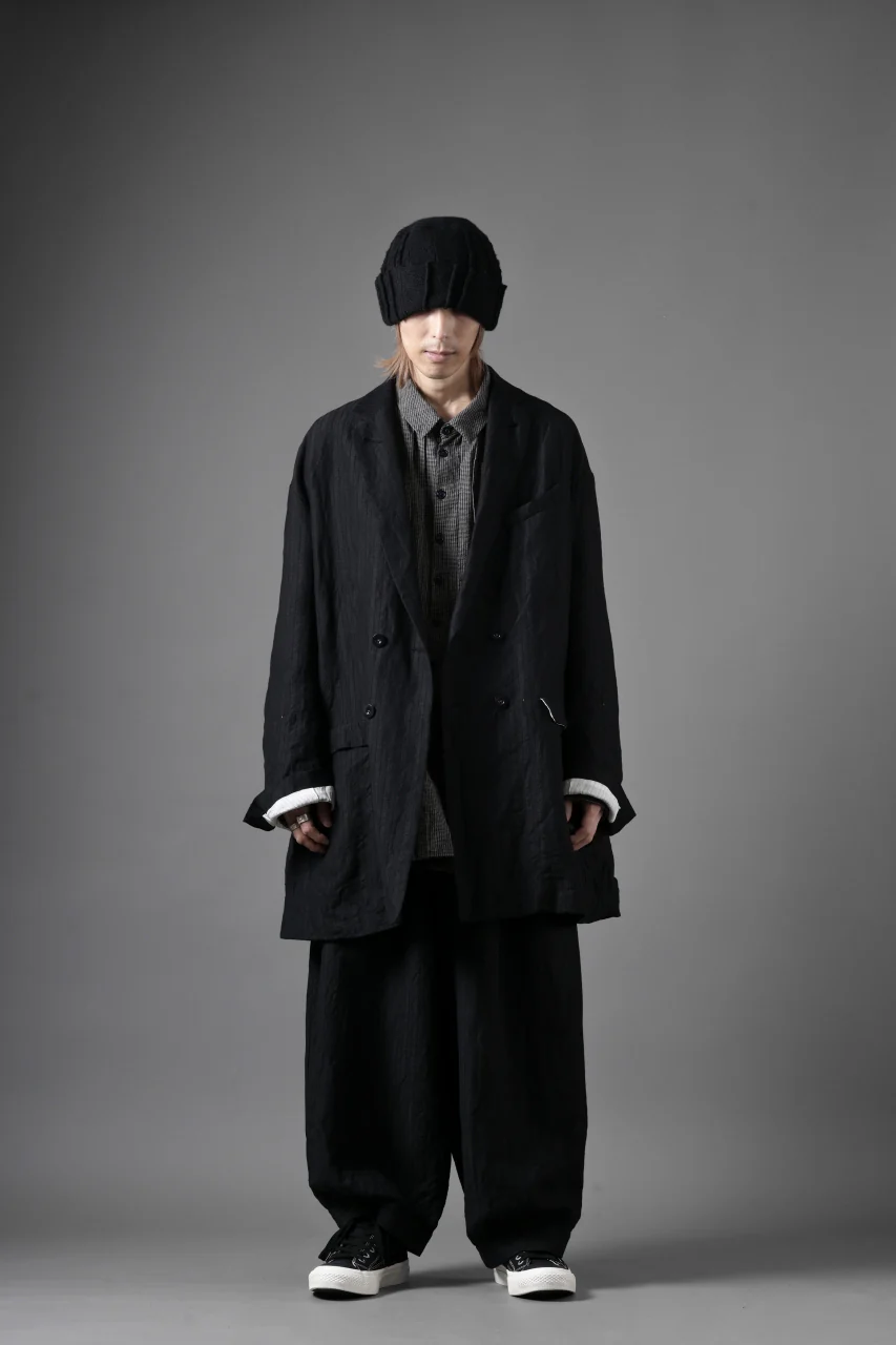 KLASICA GOSSE - Hb TUCKED x2 TROUSERS / HIGH DENSITY HERRING BONE (DARK NIGHT) - Image 20