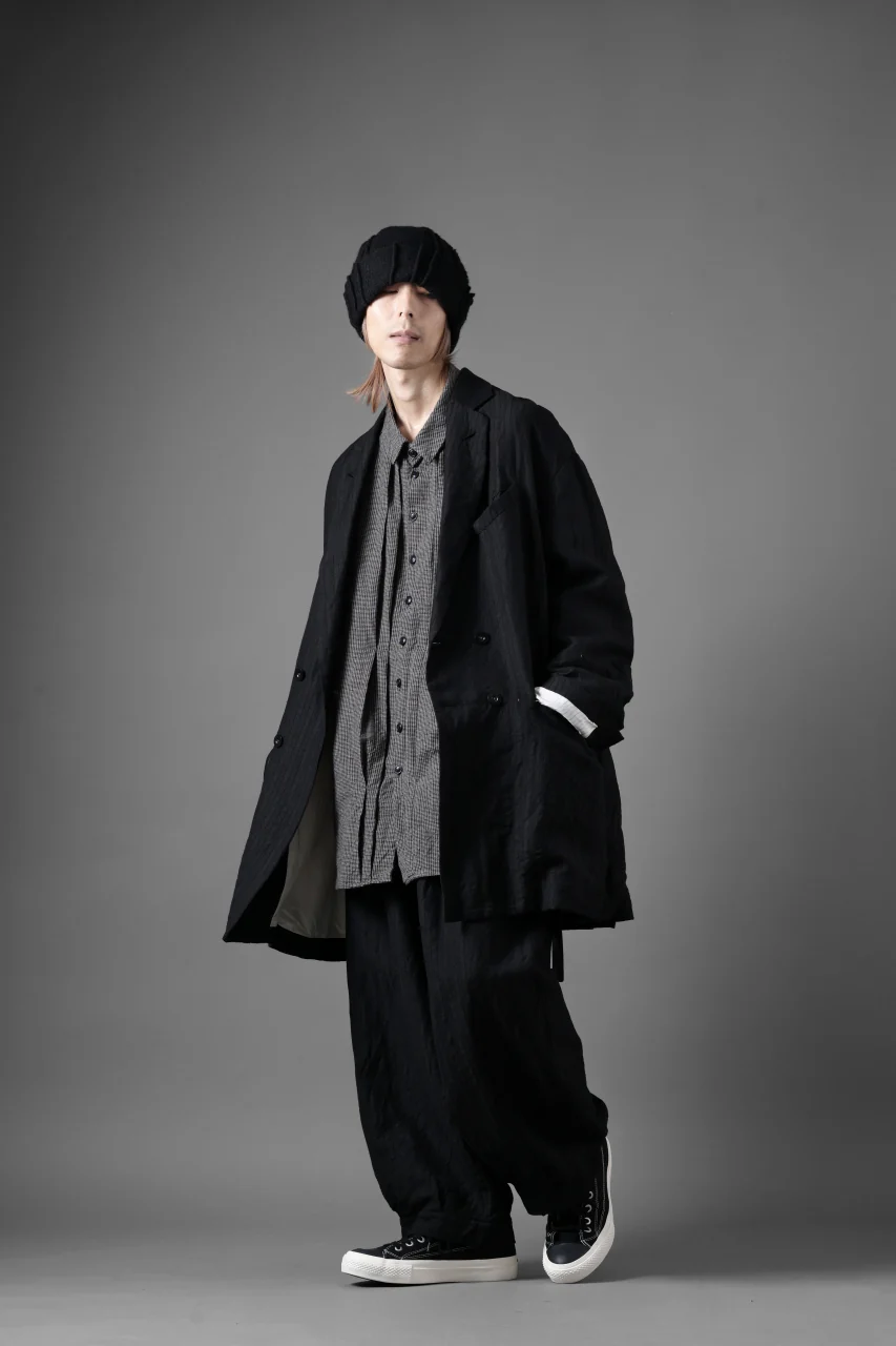 KLASICA GOSSE - Hb TUCKED x2 TROUSERS / HIGH DENSITY HERRING BONE (DARK NIGHT) - Image 21