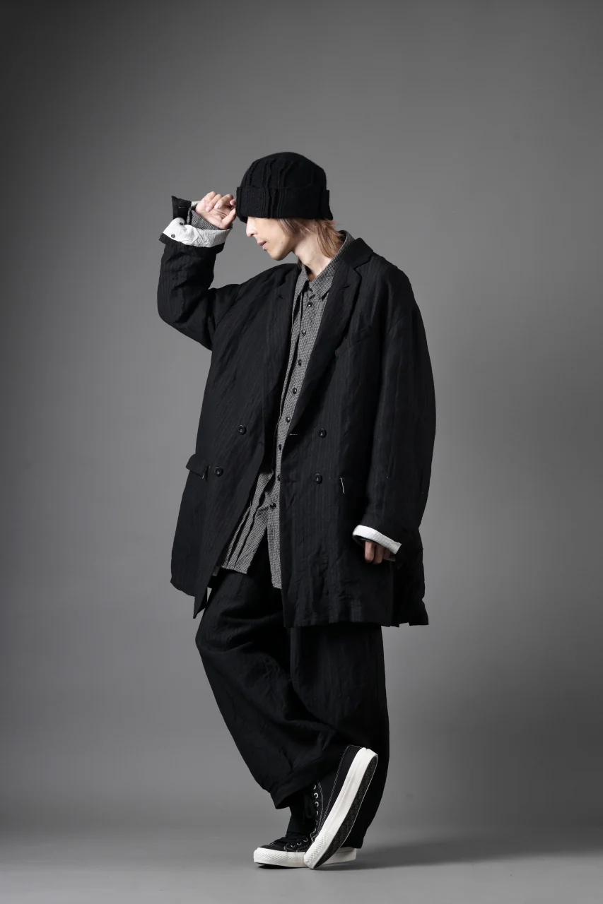 KLASICA GOSSE - Hb TUCKED x2 TROUSERS / HIGH DENSITY HERRING BONE (DARK NIGHT) - Image 22