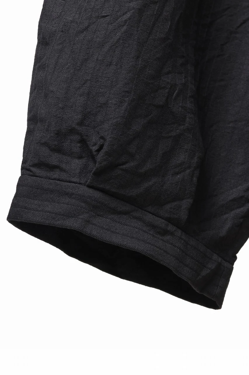 KLASICA GOSSE - Hb TUCKED x2 TROUSERS / HIGH DENSITY HERRING BONE (DARK NIGHT) - Image 7