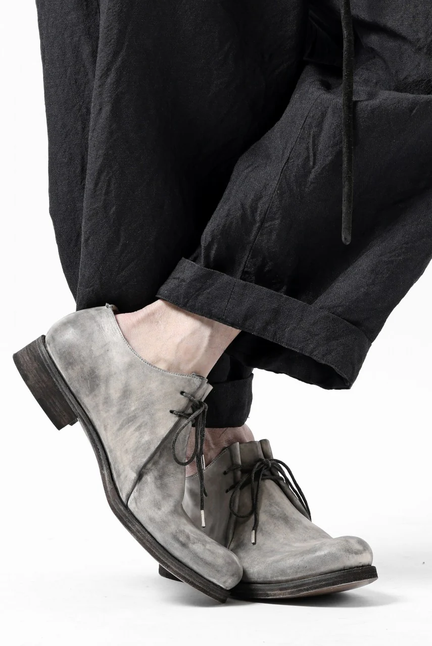 KLASICA GOSSE TWO TUCKED TROUSERS / SUMMER CHAMBRAY WOOL-LINEN (SHADOW) - Image 25