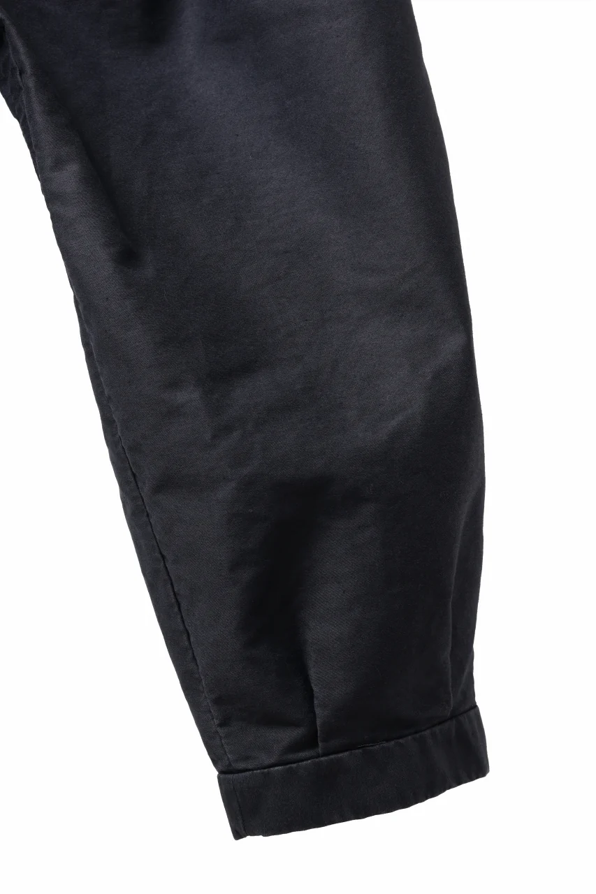 KLASICA GOSSE TWO TUCKED TROUSERS / SURPHER DYED MOLE SKIN (DEEP SEA) - Image 15