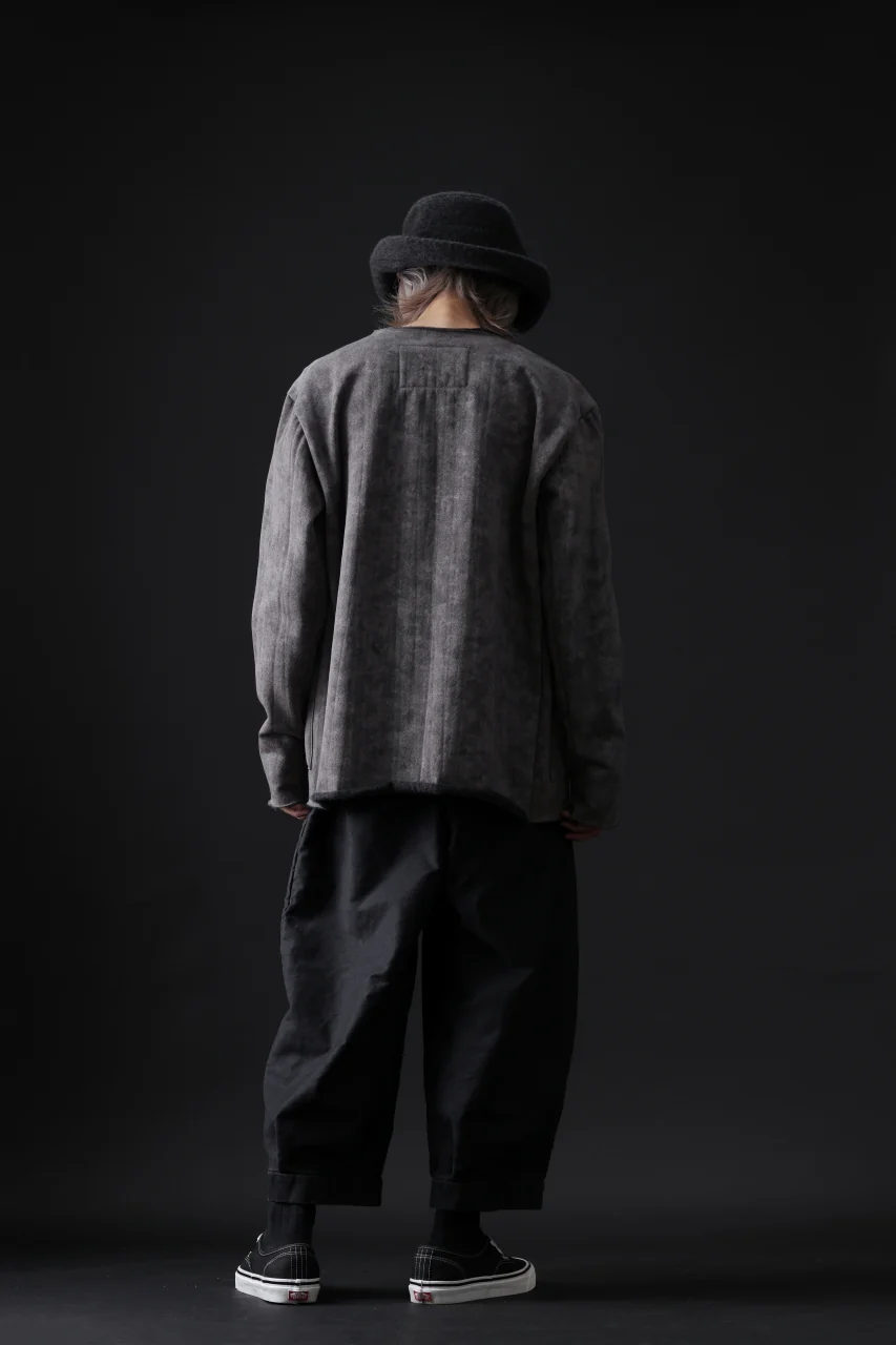 KLASICA GOSSE TWO TUCKED TROUSERS / SURPHER DYED MOLE SKIN (DEEP SEA) - Image 22