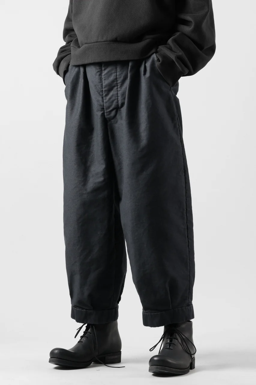 KLASICA GOSSE TWO TUCKED TROUSERS / SURPHER DYED MOLE SKIN (DEEP SEA) - Image 5