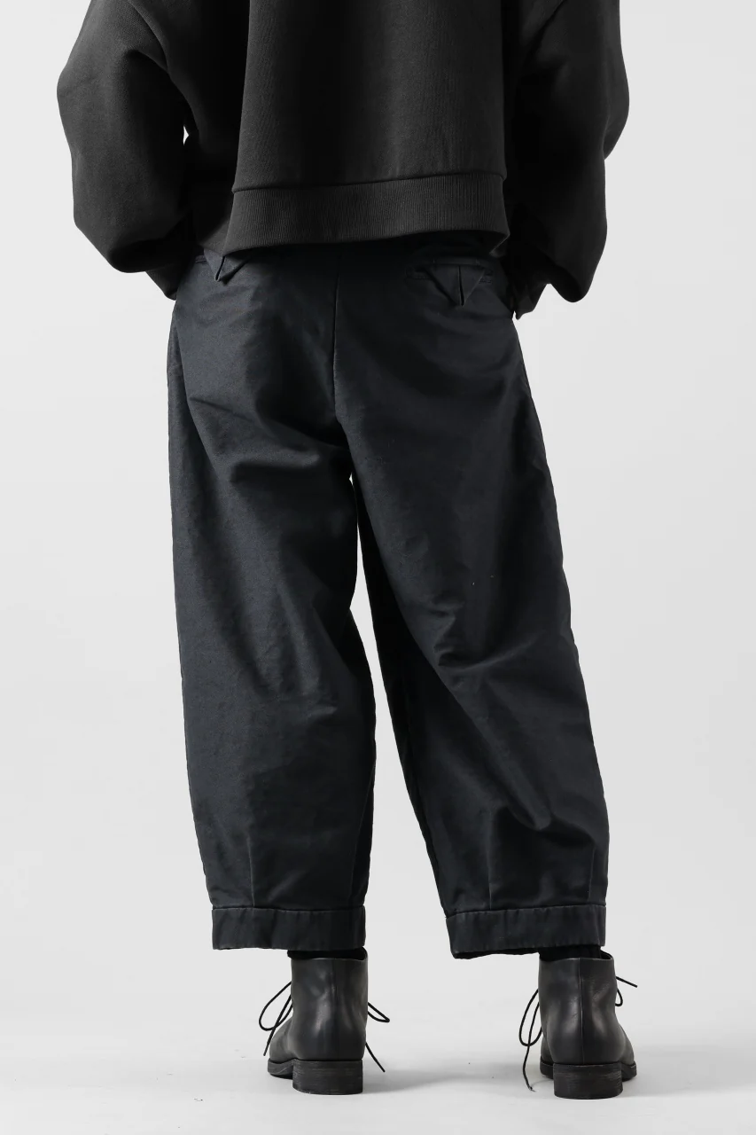 KLASICA GOSSE TWO TUCKED TROUSERS / SURPHER DYED MOLE SKIN (DEEP SEA) - Image 9